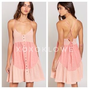 LAST ONE Peach Spaghetti Strap Summer Sun Dress